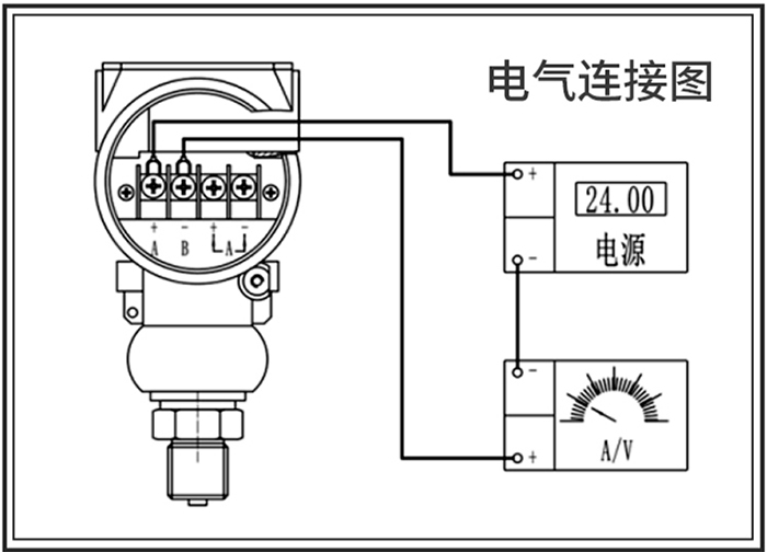 工業壓力變送器接線圖